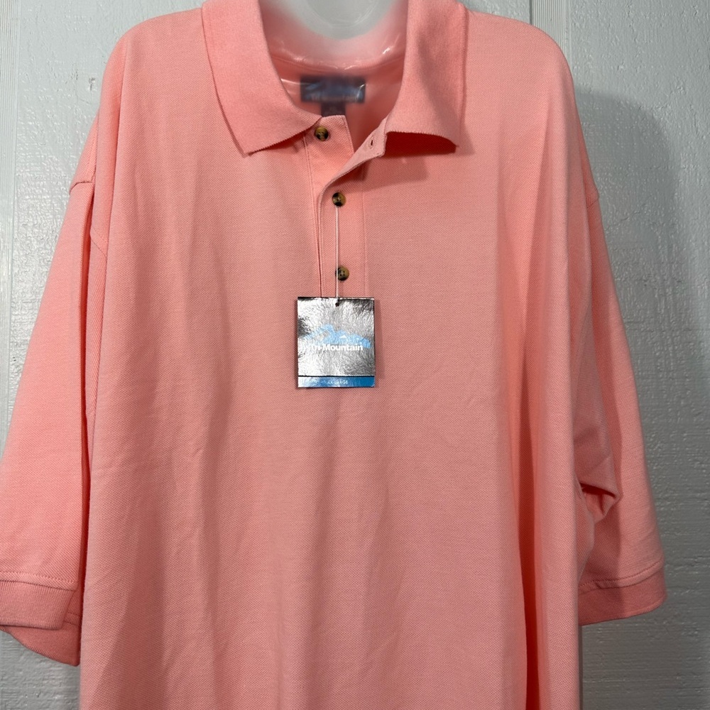 Tri-Mountain Big Men’s Peach Short Sleeve Polo Size 4XL NWT